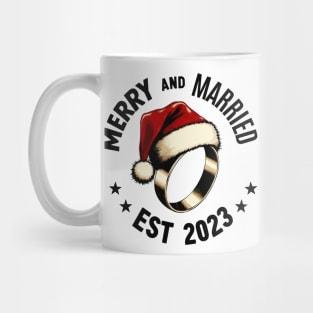 Funny Merry and married est 2023 Mug